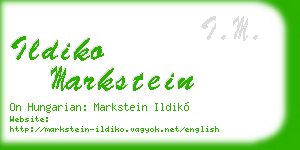 ildiko markstein business card